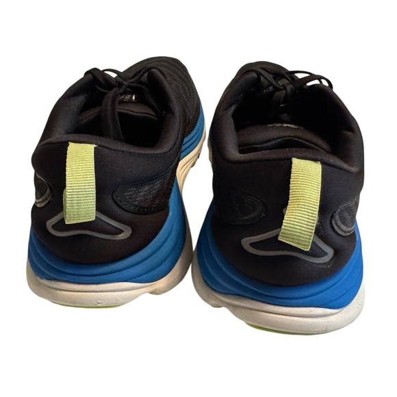 HOKA Gaviota-5 Men\'s 10.5D Black and Blue High End Trail Running Shoes MINTY